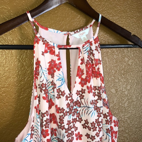 Candies Pink & Red Floral Tunic Dress- Medium - Picture 4 of 8